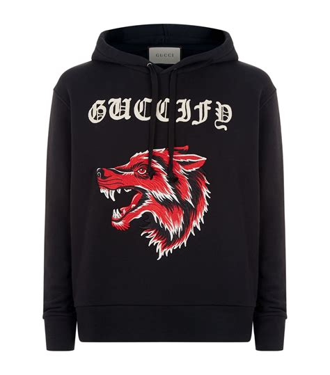 gucci sweater wolf|Gucci sweater on blackish.